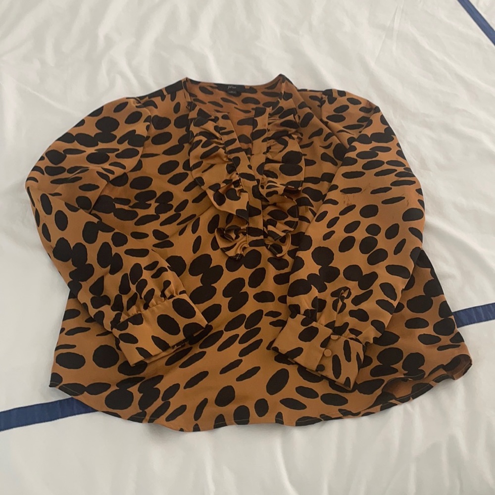 J Crew leopard top